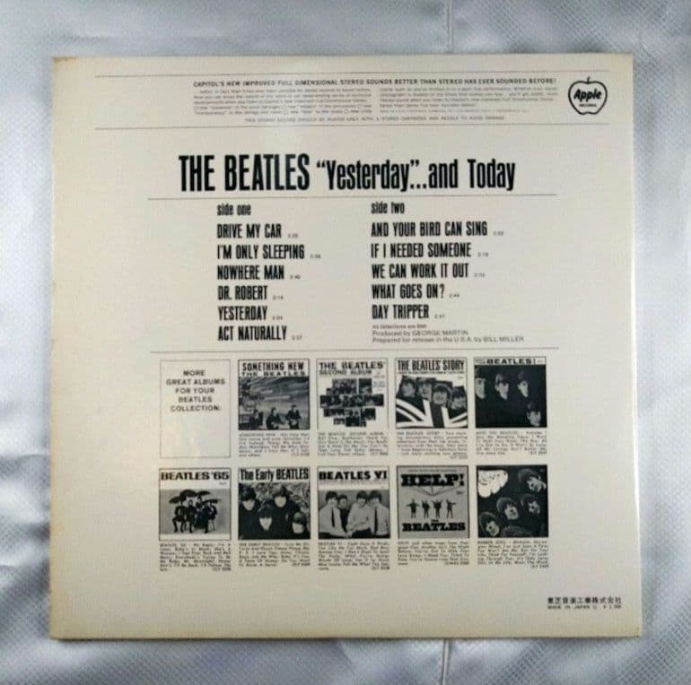 中古レコード　ビートルズ　イエスタデイ・アンド・トゥデイ