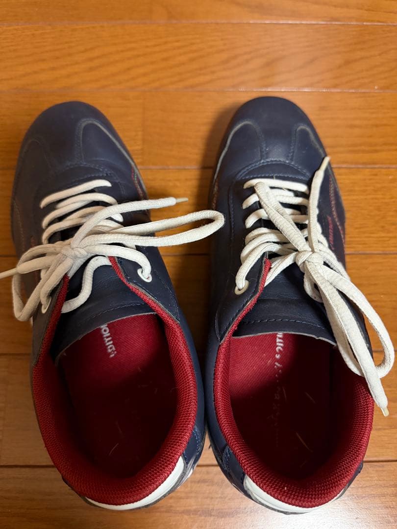 【美品】マスターバニーエディション ゴルフシューズ スパイクレス ネイビー