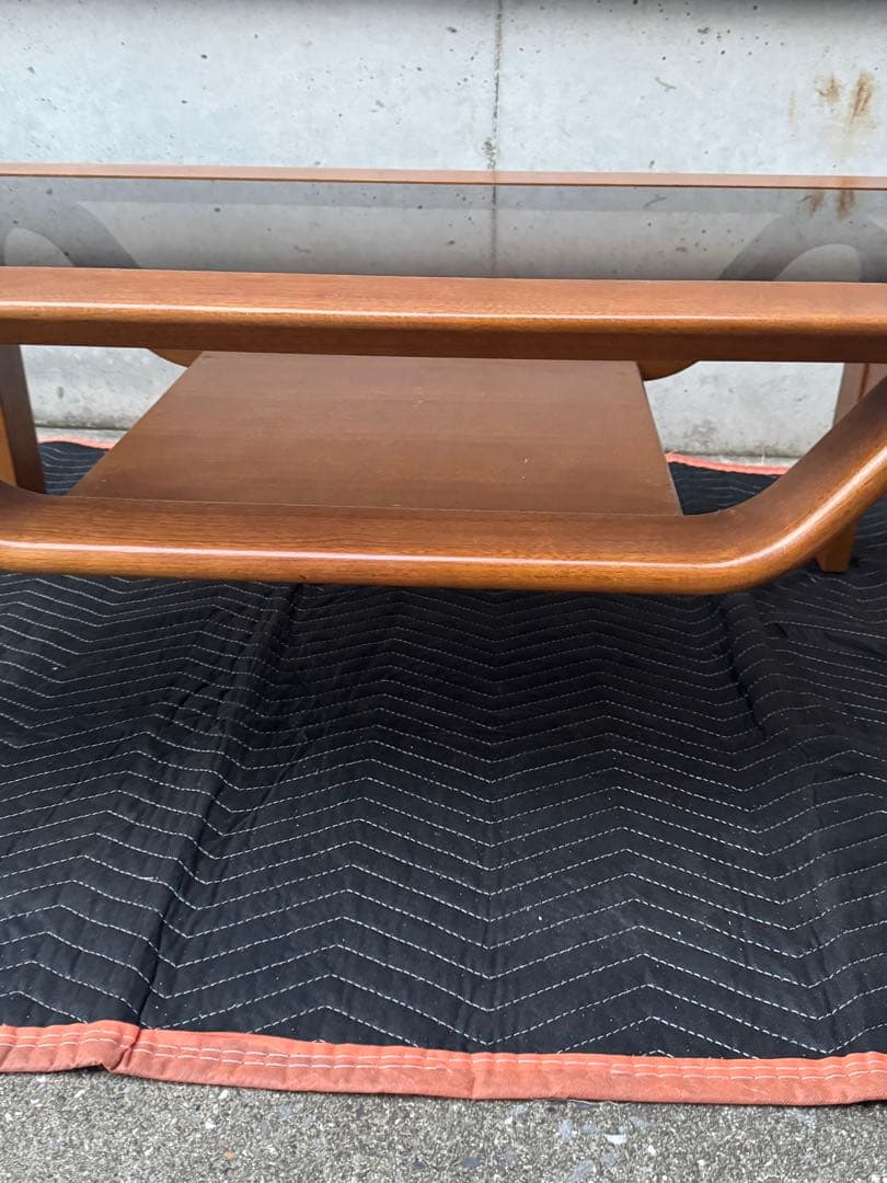 アサヒ木工　朝日木工　曲木　ガラス　センターテーブル　コーヒーテーブル