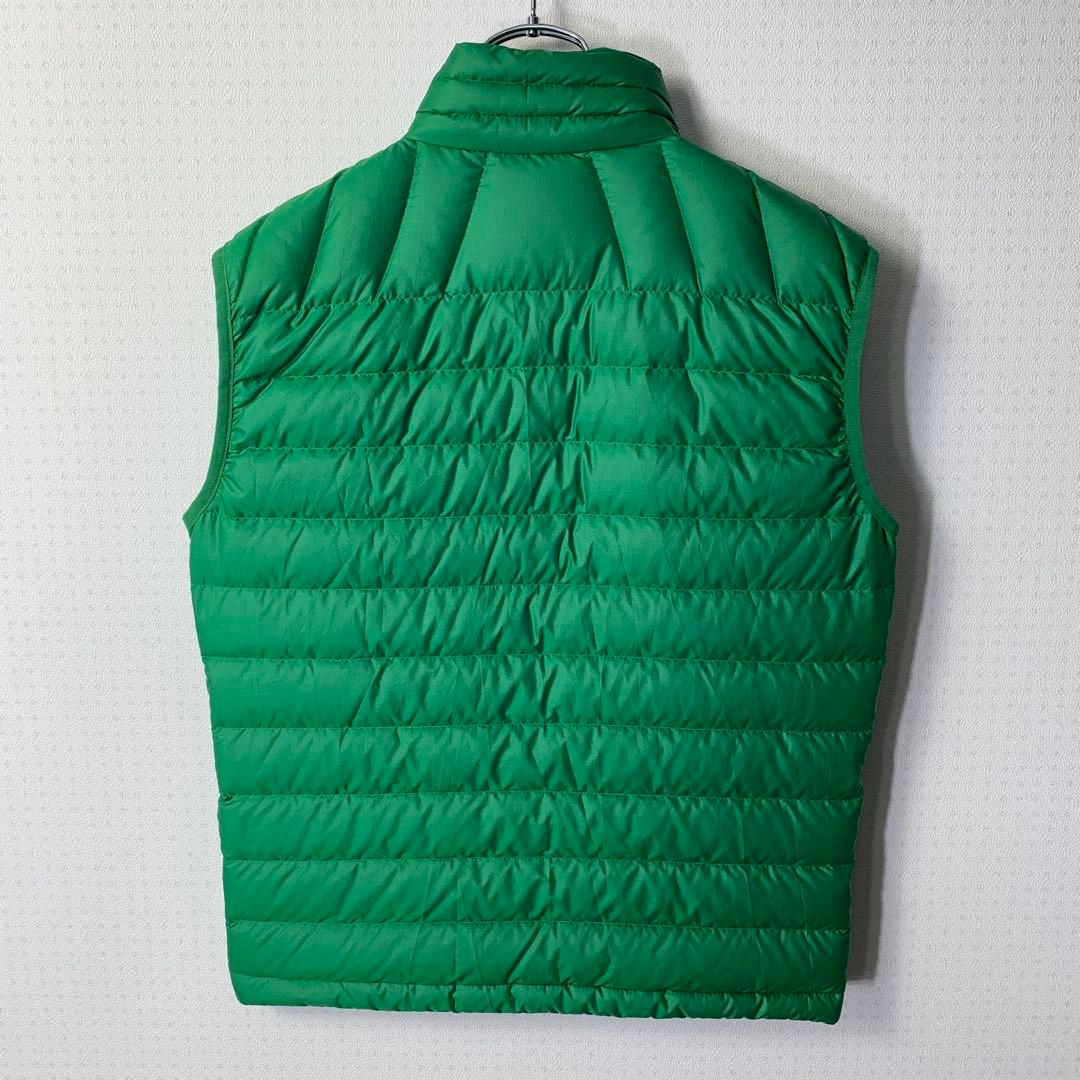 12年製 パタゴニア ダウンセーターベスト グリーン XS 刺繍ロゴタグ
