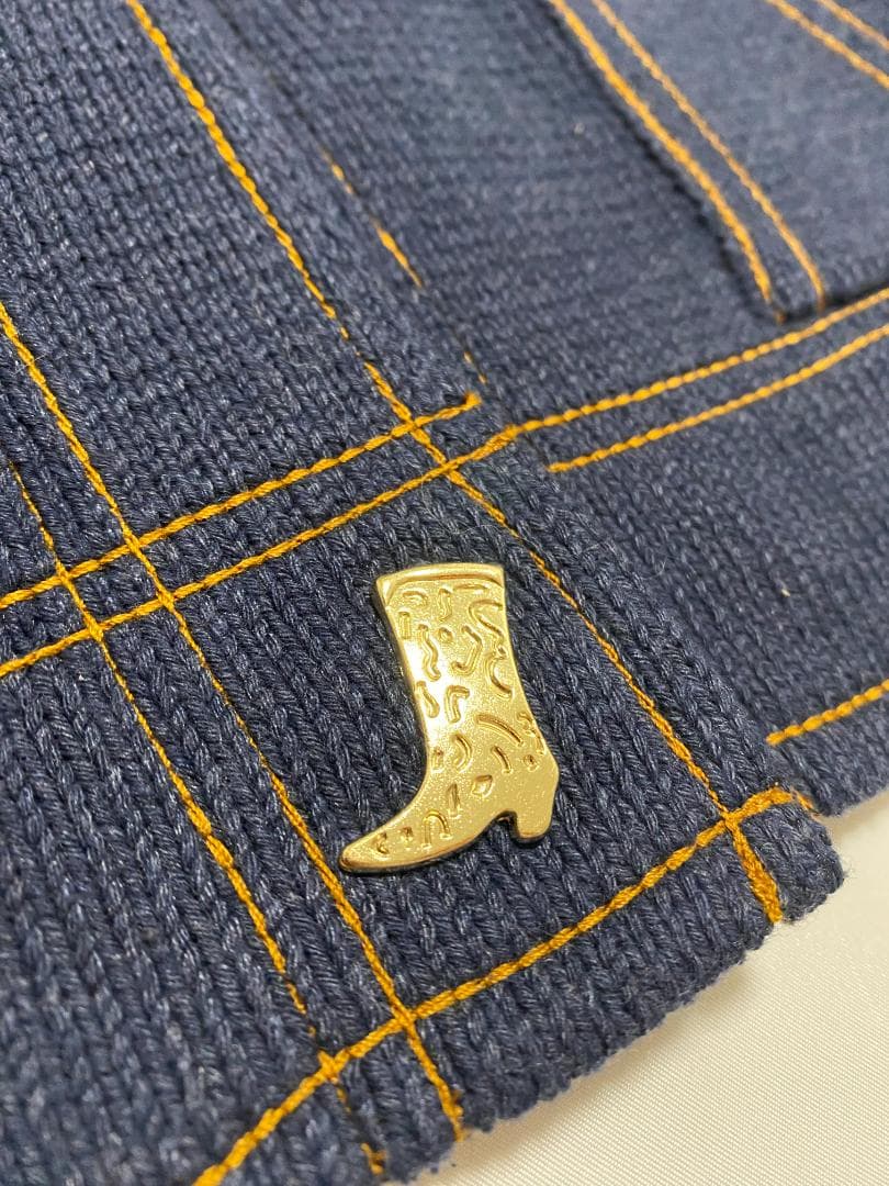 完売 ZARA コントラストボタン付きニットジャケット カーディガン L