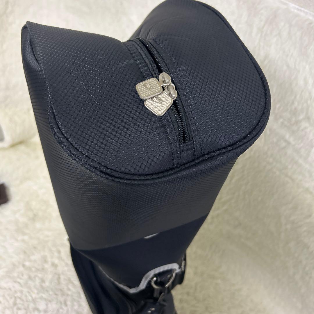 【美品】NIKE ナイキゴルフ キャディバッグ9型6分割 ブラック 軽量