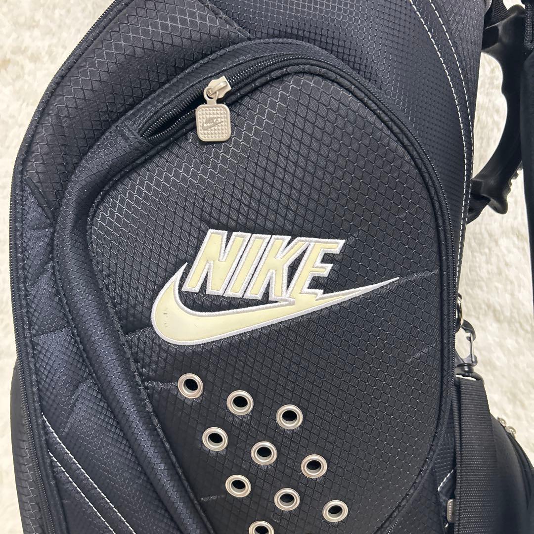【美品】NIKE ナイキゴルフ キャディバッグ9型6分割 ブラック 軽量