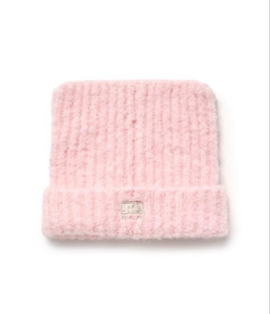 【SALE】MLB Korea 猫耳 ミャオン ビーニー ピンク　カリナ着用