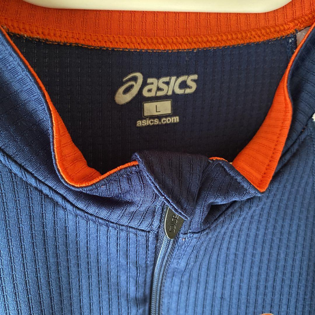アシックス　ハーフジップ トレーニングウェア　半袖