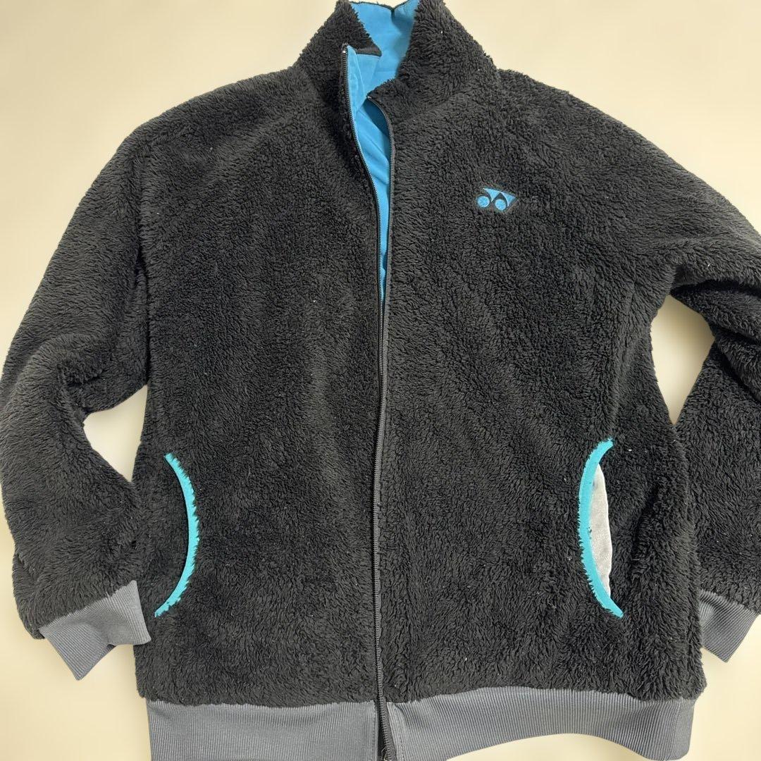 YONEX ヨネックス 防寒リバーシブル黒×青 フリース L