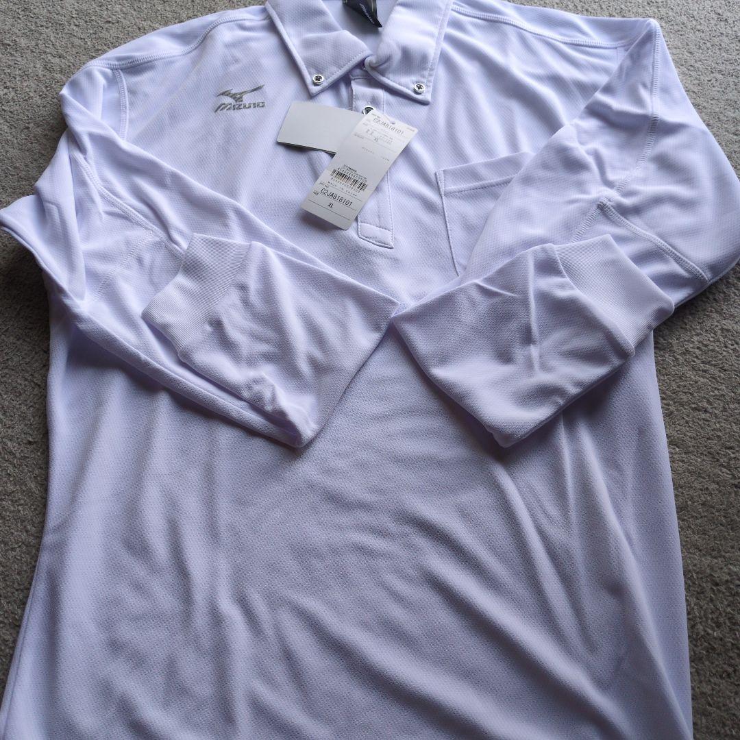 Mizuno ポロシャツ長袖 XL ホワイト　２枚セットの価格です