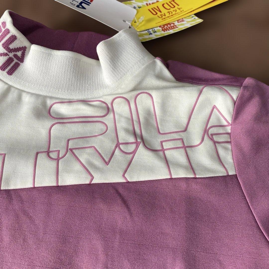 FILA UVカット 長袖シャツ ピンク/ホワイトレディースSサイズ