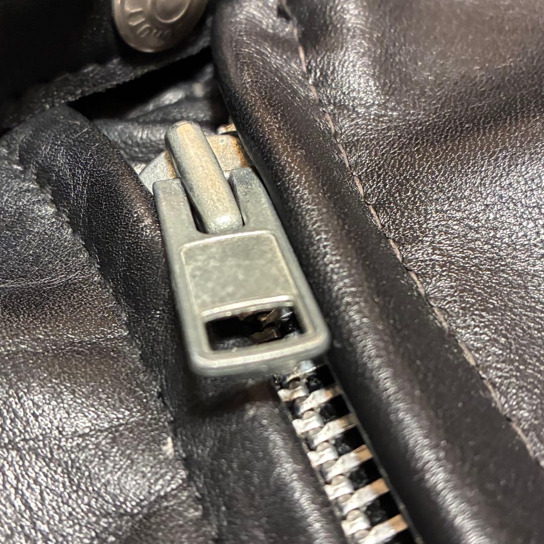 希少　ショット　シングルライダース　レザージャケット　ブラック　レザー　36