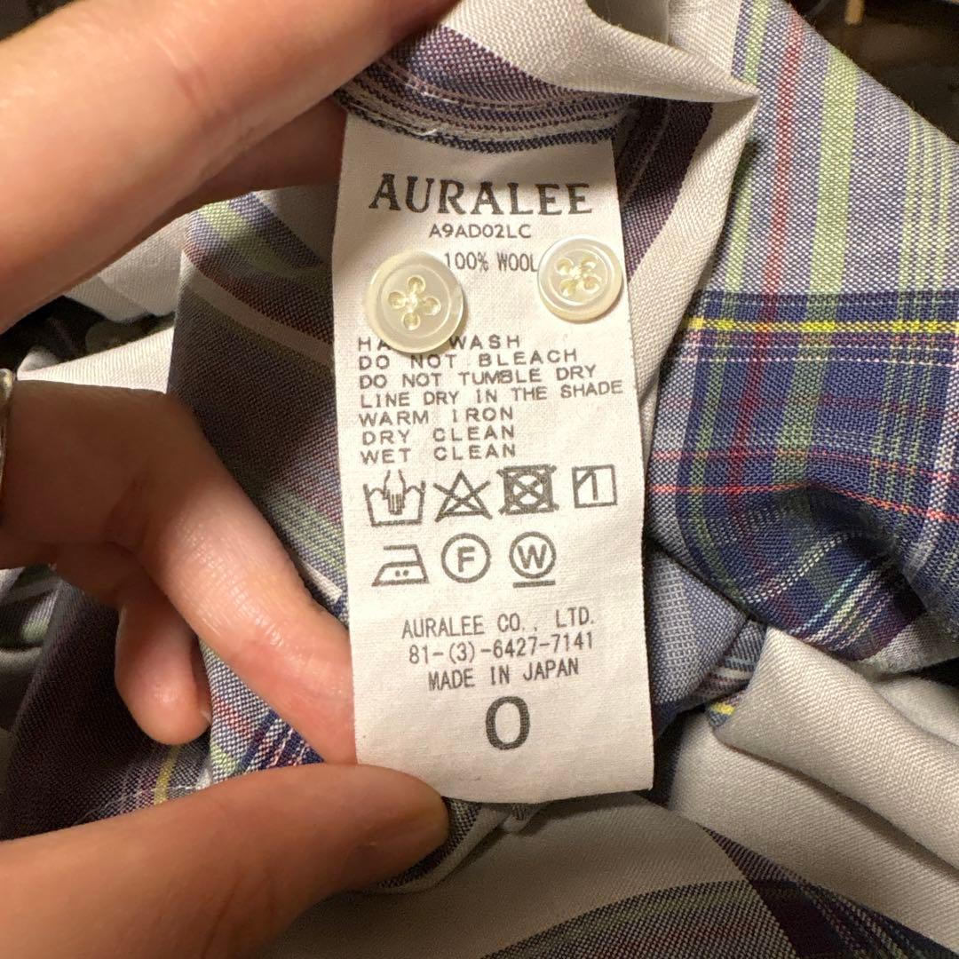 AURALEE オーラリー　チェック　シャツワンピース