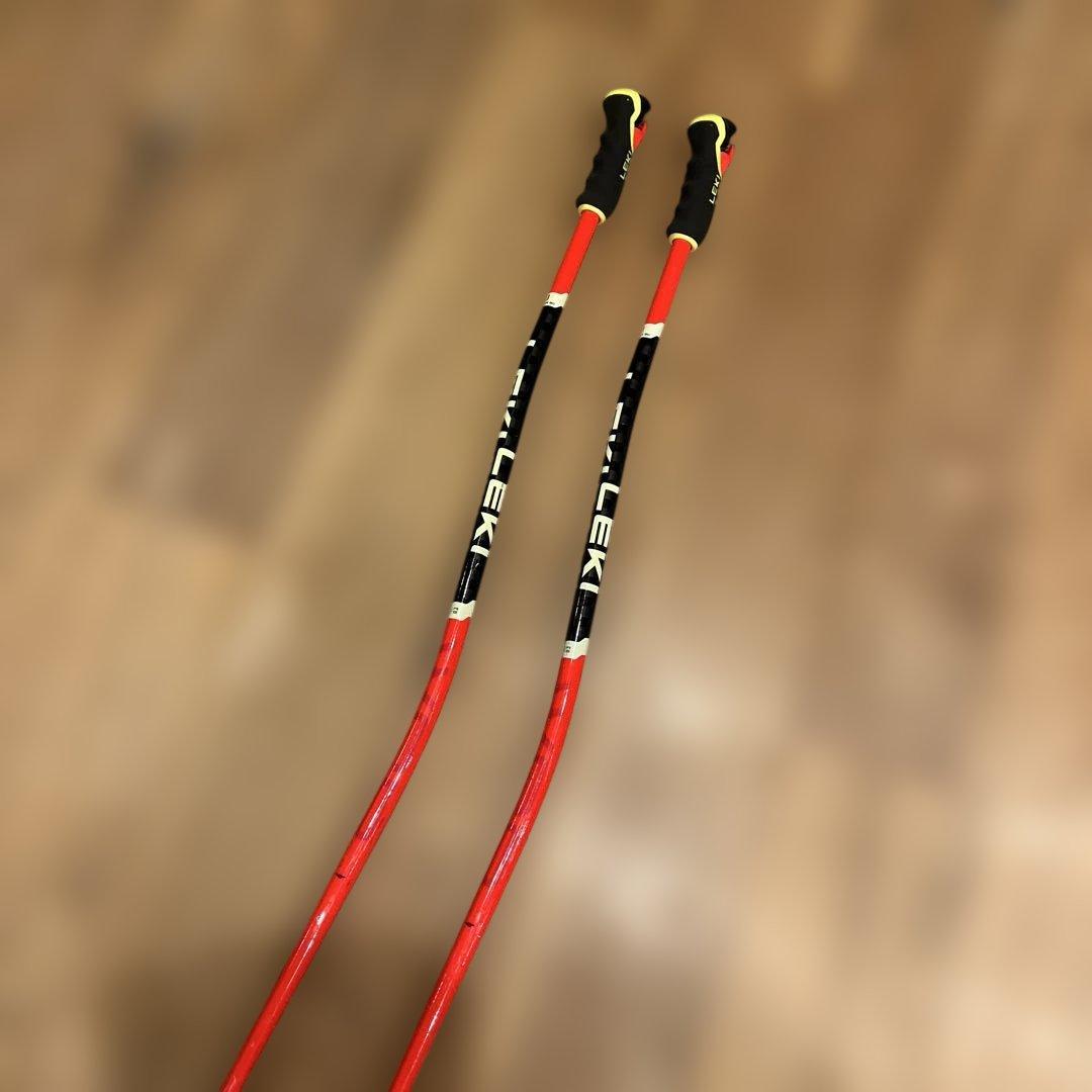 LEKI スキー用ストック レッド/ブラックジュニア