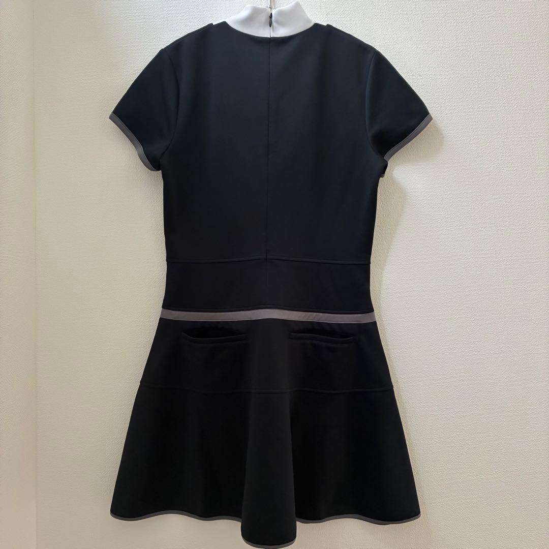 【美品】ランバンスポール Vネックレイヤード調ワンピース Mサイズ