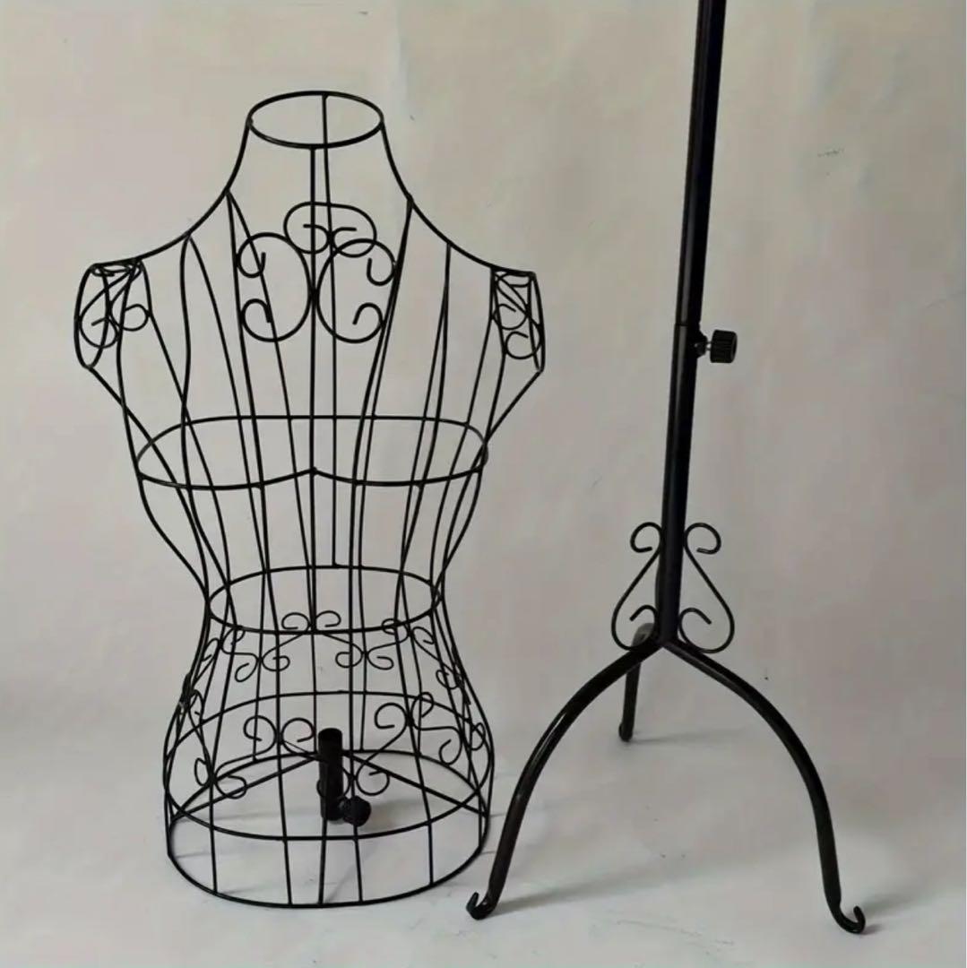 ☆らび☆新品★アイアン製レディースワイヤートルソー★ディスプレイ★黒ブラック