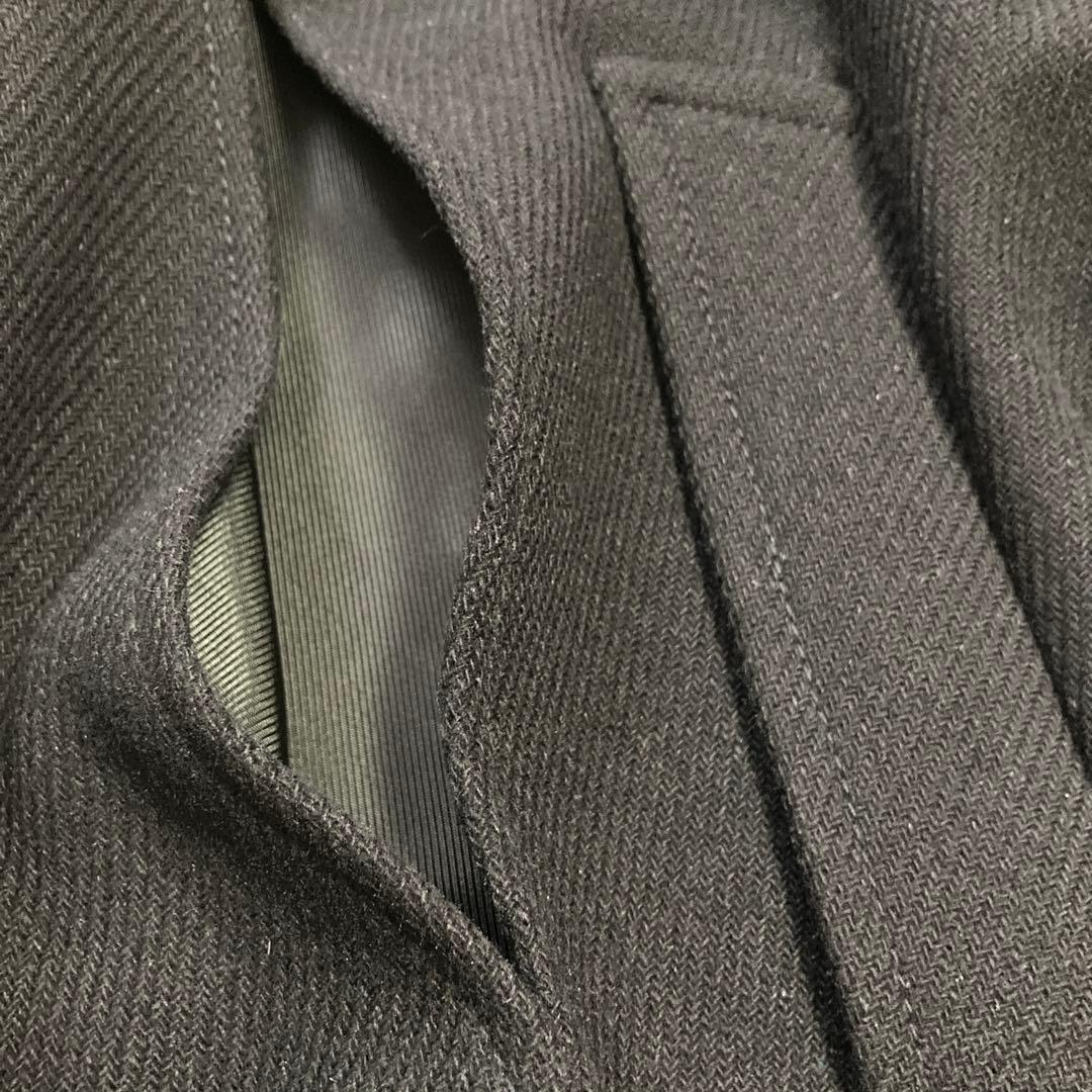 ZARA ザラ ケープ コート ポンチョ 金ボタン ウール混 Ｌ