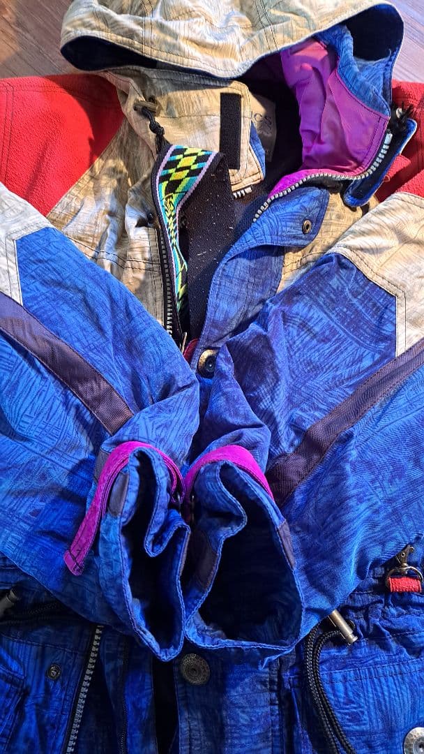 【アシックス】90sビンテージ スキーウェア上下セット