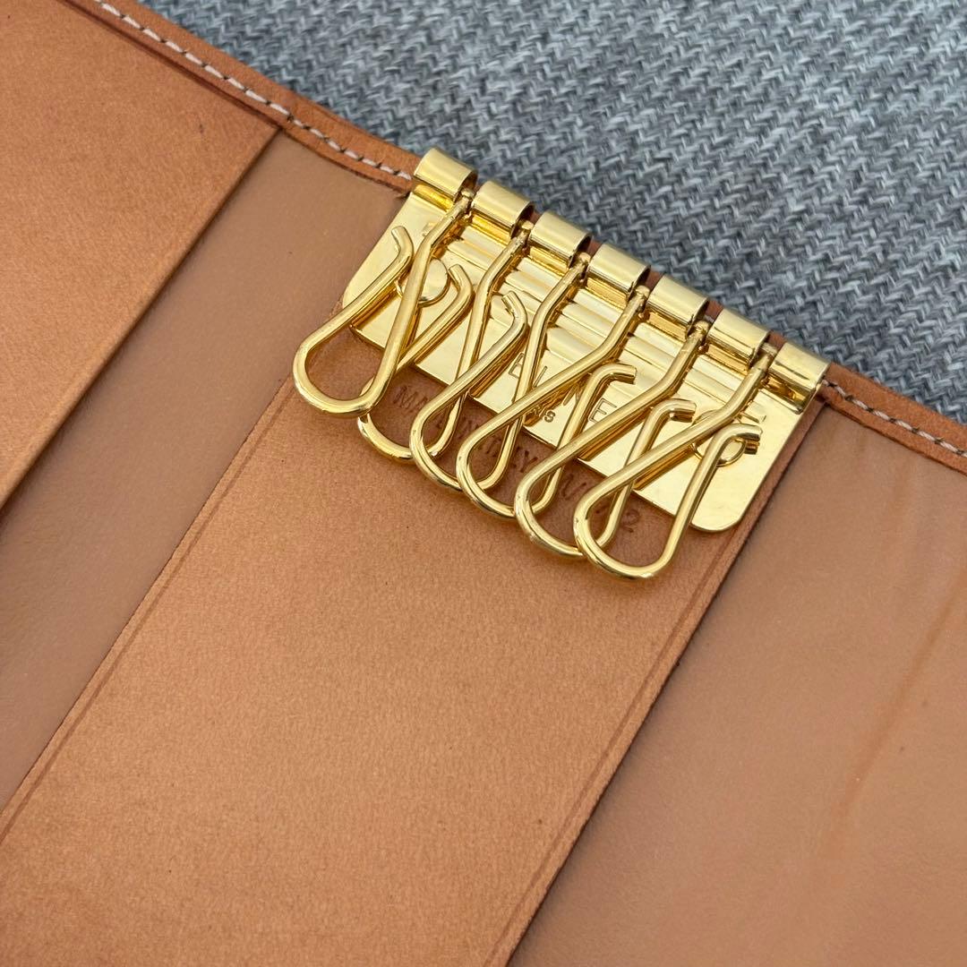 【美品】セリーヌ✨6連キーケース ブラウン系マカダム柄 PVC 鍵入れ m237