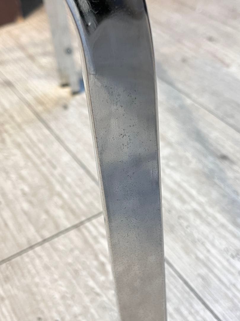 ガラス天板 ローテーブル シルバー