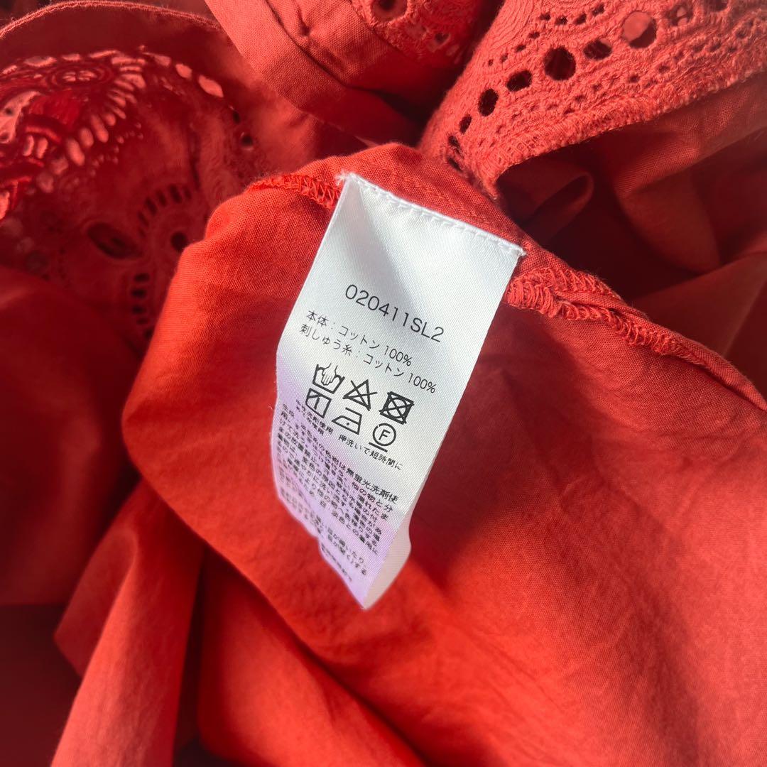 新品 Sara mallika サラマリカ カットワーク ギャザー ワンピース