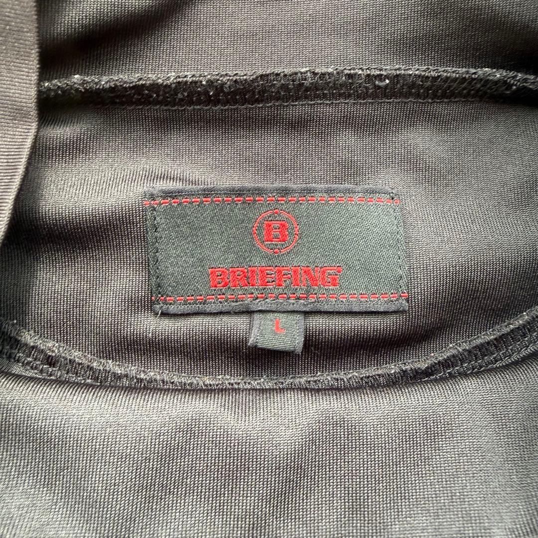 BRIEFING ハイネックシャツ ブラック L 半袖 BRG223M05