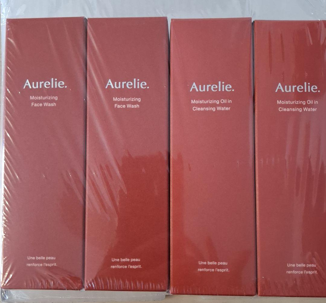 【新品未開封】Aurelie 洗顔＆クレンジング4本 泡立てネット付