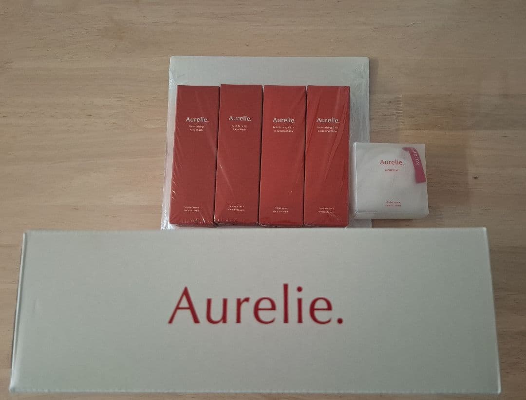 【新品未開封】Aurelie 洗顔＆クレンジング4本 泡立てネット付
