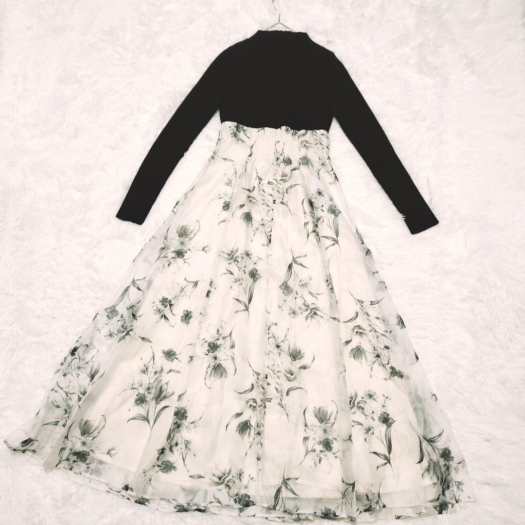 極美品 MERCURYDUO フラワードッキング コルセット ニットワンピース