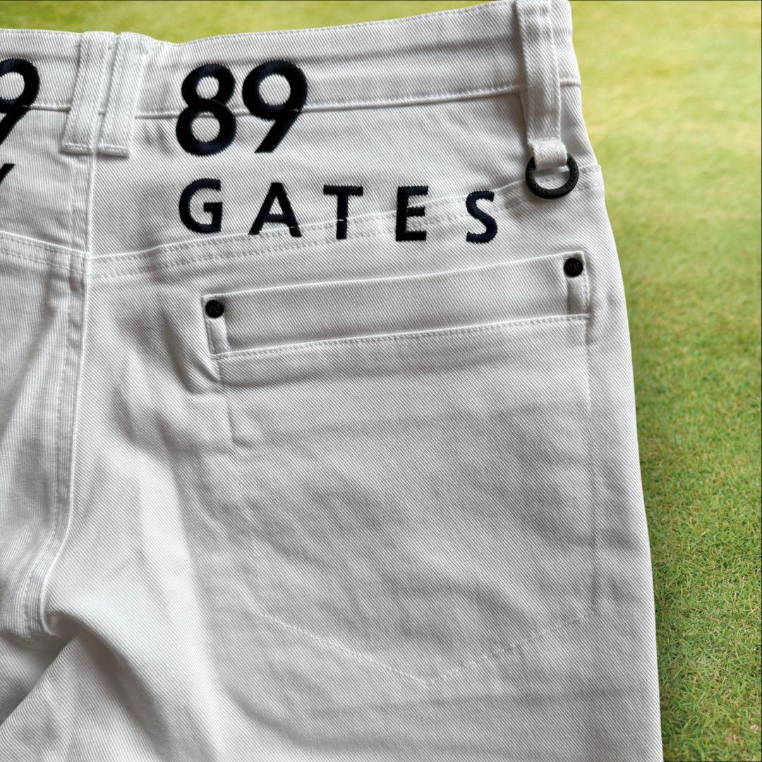 美品　パーリーゲイツ　パンツ　4 M〜L相当　白　ホワイト　生地厚　ストレッチ