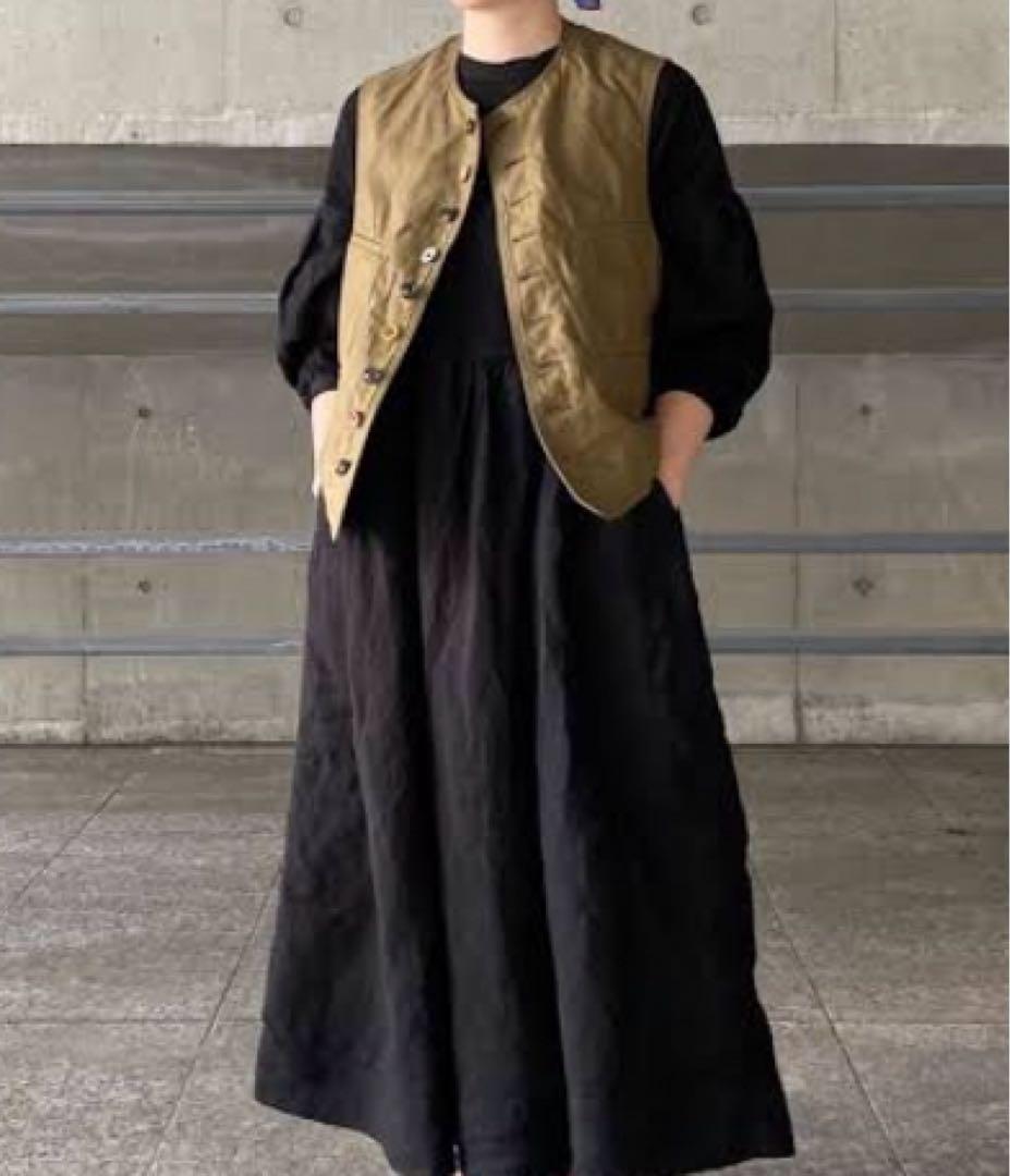 45R45rpm 薄バックサテン　908ベスト　インディゴ　新品未使用タグ付