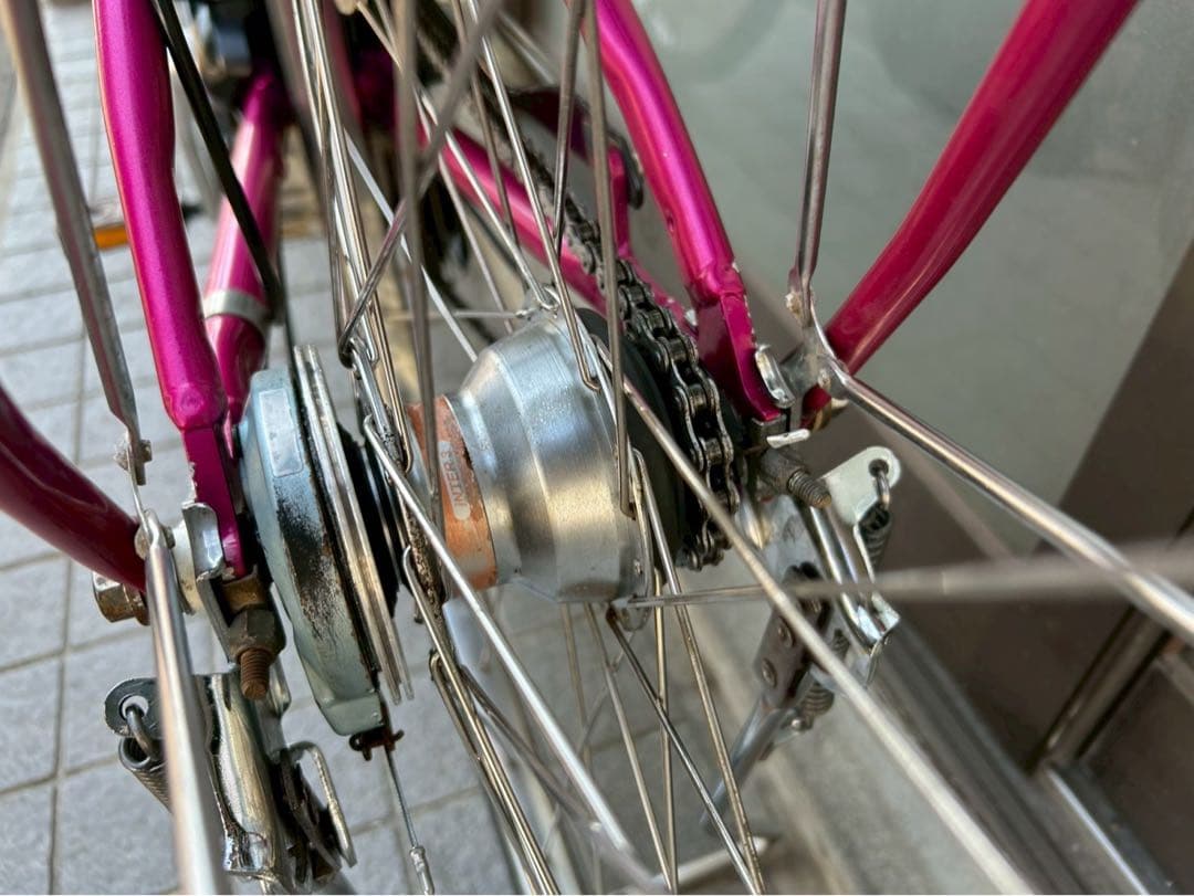 中古電動自転車 ブリヂストン　アシスタ　26インチ ピンク 横浜 №3728