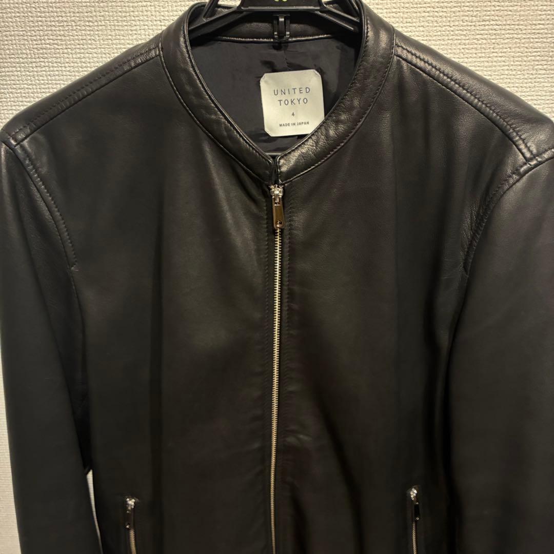 ユナイテッドトウキョウ レザー シングル ライダース ジャケット サイズ4