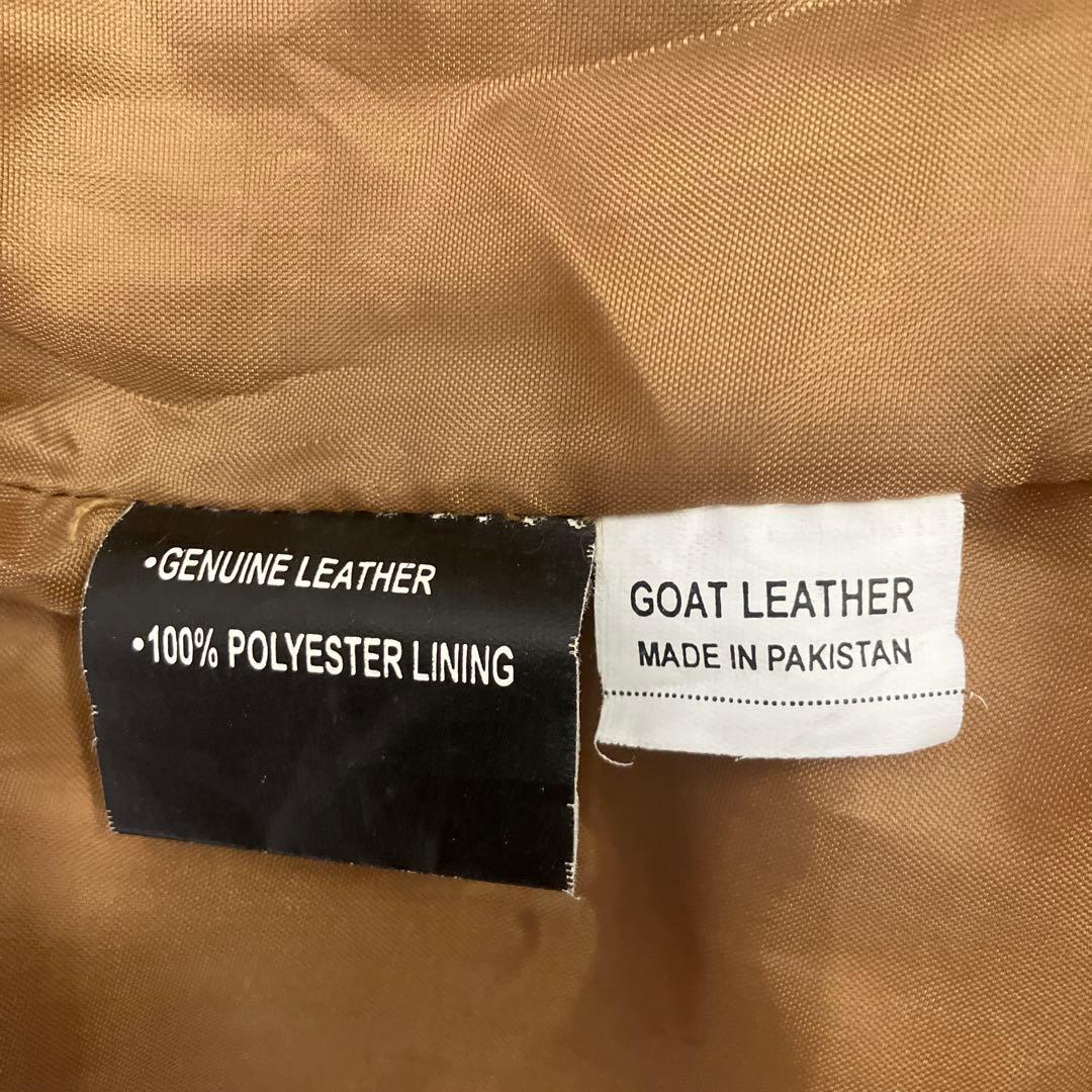 6.23 フリーダム レザーライダースジャケット ゴートレザー シングル 茶色