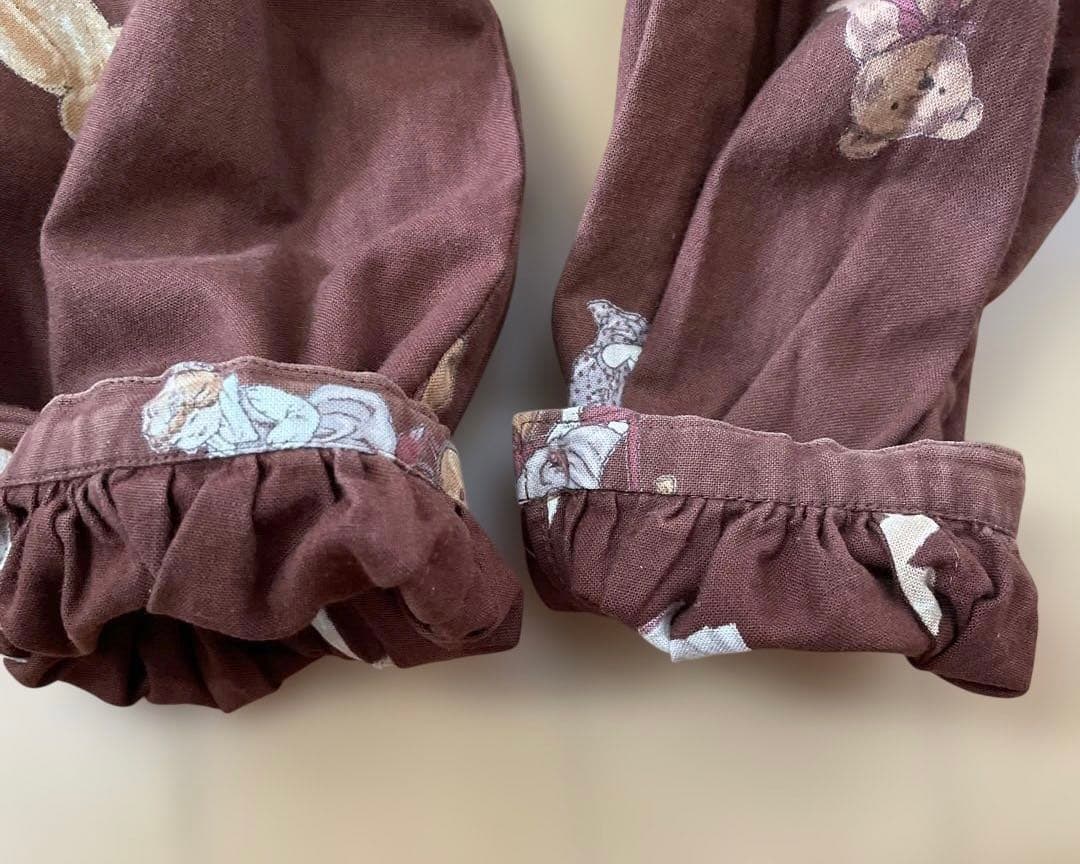 【希少】ストリートオルガン　田園詩　くまさん　ロングワンピース　ブラウン