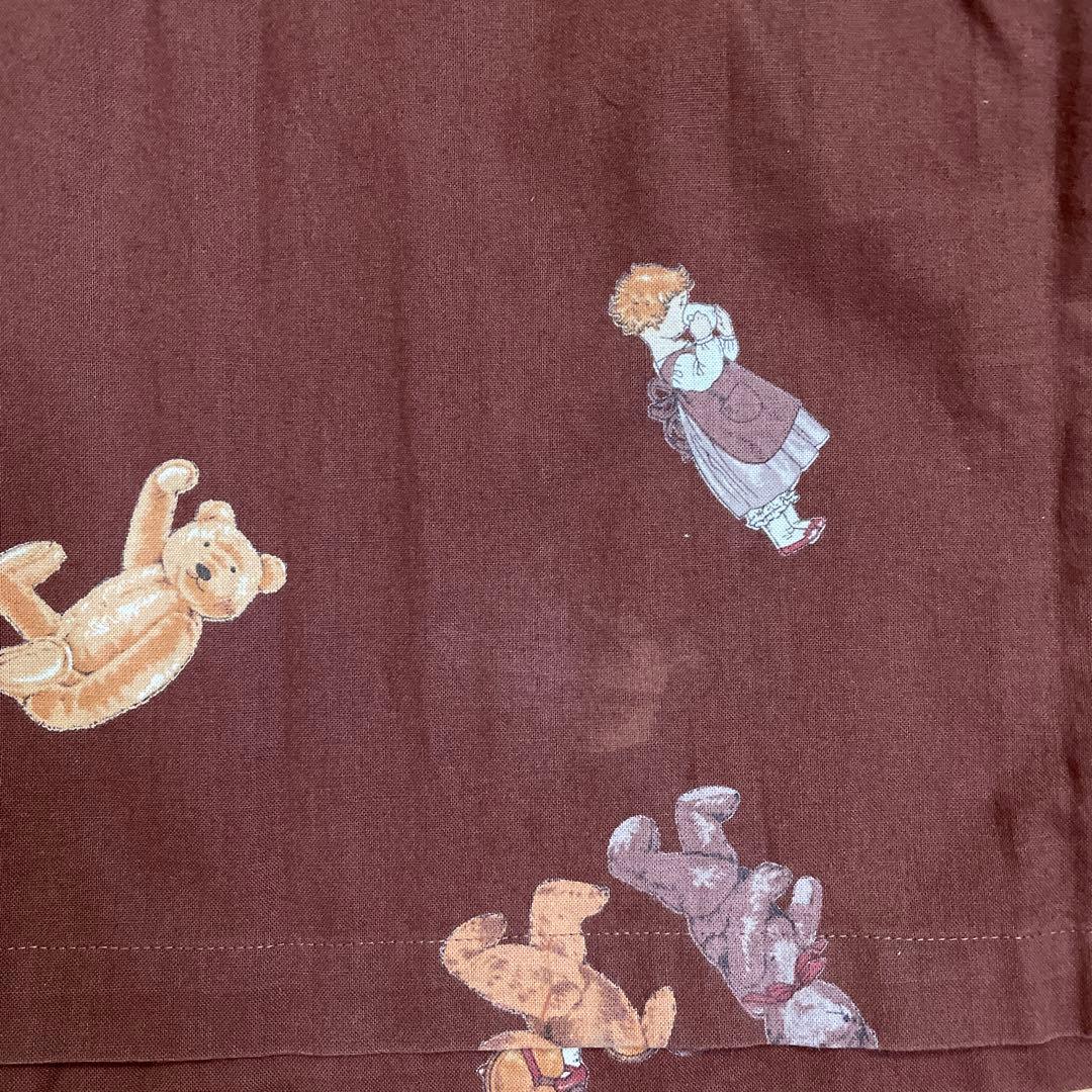 【希少】ストリートオルガン　田園詩　くまさん　ロングワンピース　ブラウン