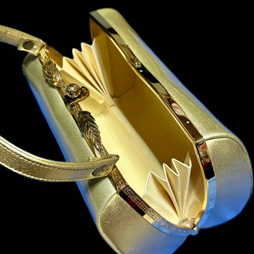 ゴールド花柄和装用バッグと草履セット