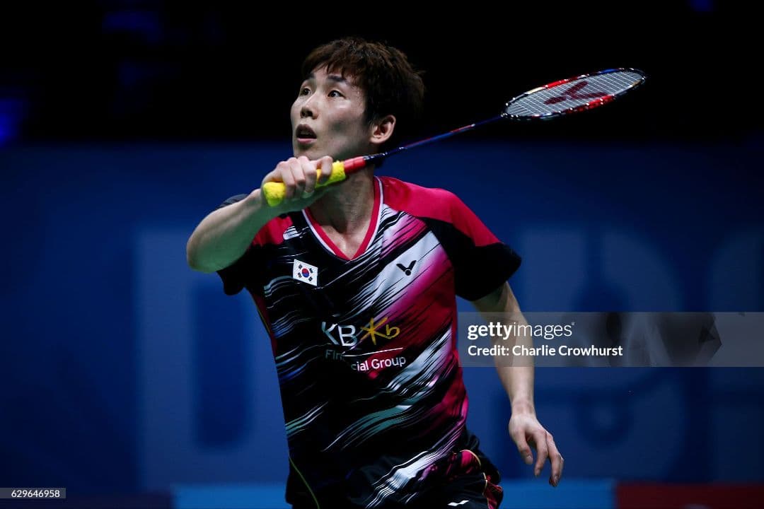 VICTOR韓国代表徐承宰選手着用モデル バドミントンシャツ トナミ実業団NTT