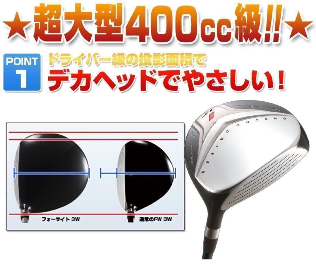 ◆1.2番FWも◆ 優しい超大型激飛び2オン兵器 ワークスゴルフフォーサイトFW