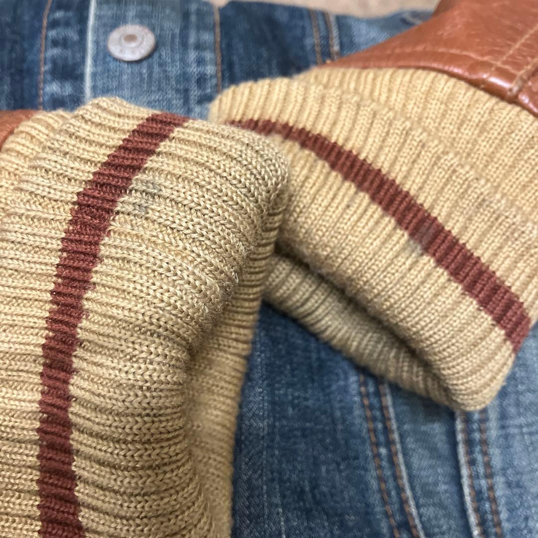 リーバイス　70405 袖レザー　デニムジャケット　L