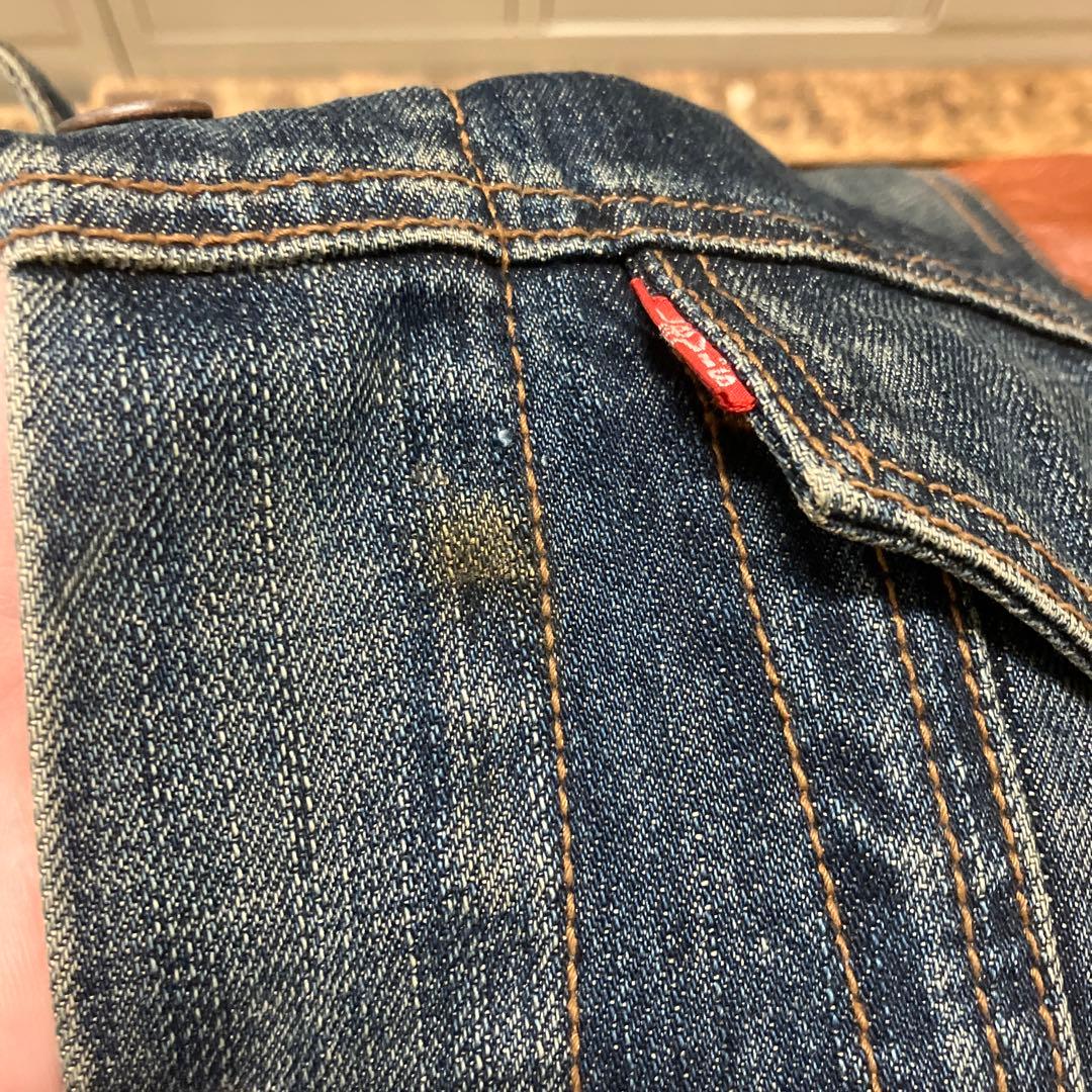 リーバイス　70405 袖レザー　デニムジャケット　L