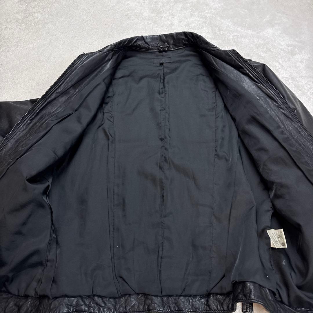 ビームス　希少　牛革/薄手　レザージャケット　ブラック　Mサイズ　日本製