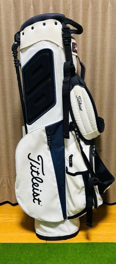 Titleist ゴルフキャディバッグ ホワイト/ネイビー