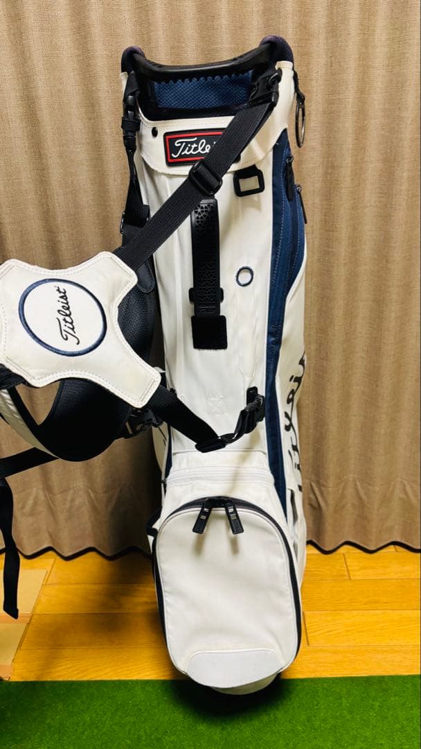 Titleist ゴルフキャディバッグ ホワイト/ネイビー