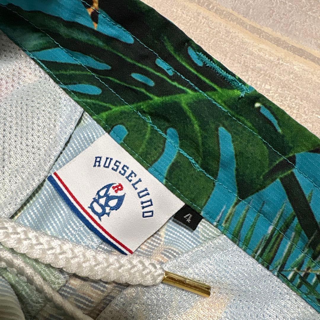 ラッセルノ★アロハ柄★薄手ストレッチ★パンツ 【メンズ サイズ4（M）】