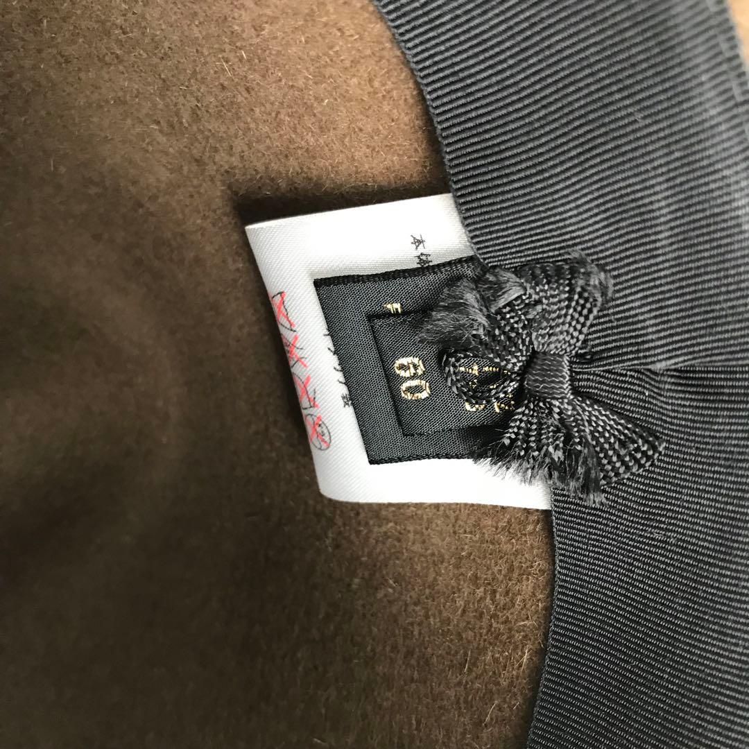 ボルサリーノ　ハット　60　ブラウン　ラビットファー　イタリア製