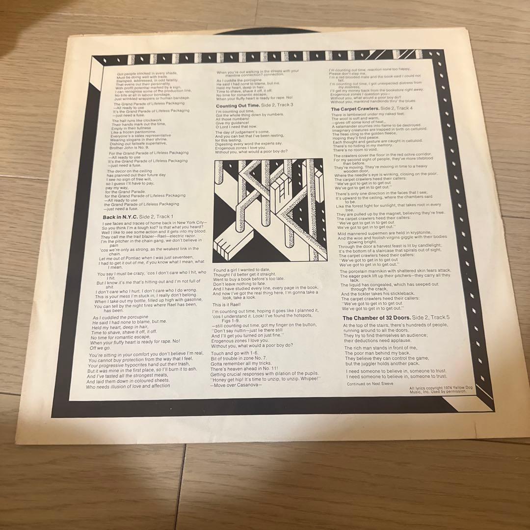 即日発送❗️【希少US盤】ジェネシス　幻惑のブロードウェイ　送料込み