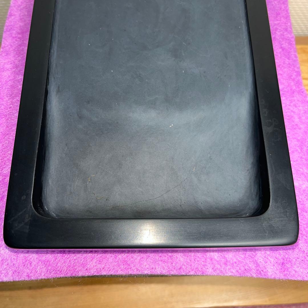 ⭕️雨畑真石　芳龍閣硯舗　清石　角堀研　石紋綺麗　20cm超え　1.7kg超　雨畑