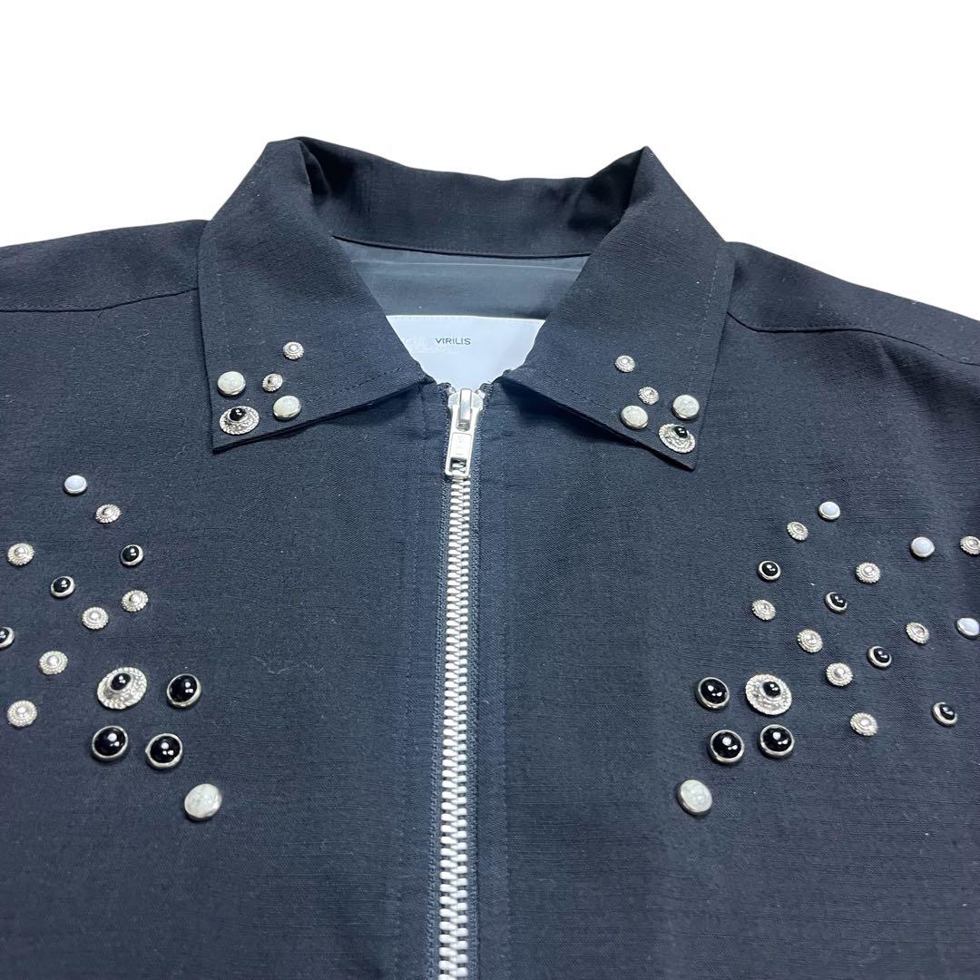 美品 toga virilis スタッズ ブルゾン ジャケット ブラック 46