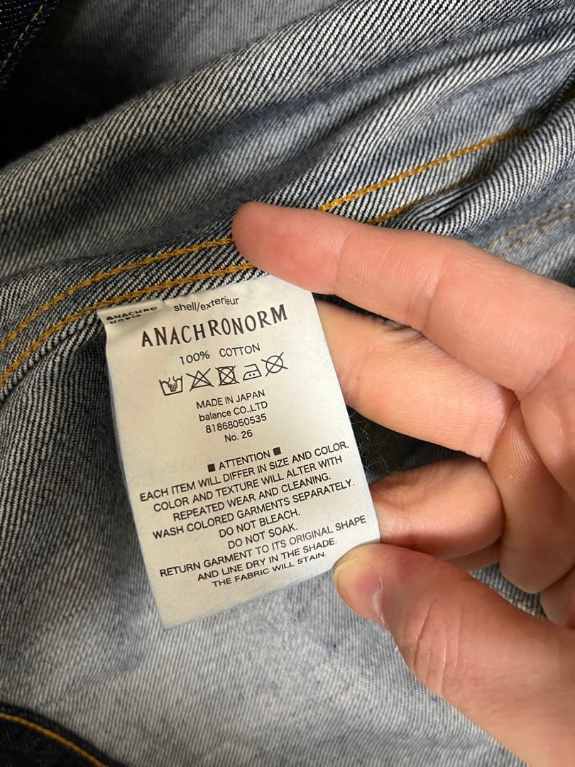 【美品】ANACHRONORM アナクロノーム　デニムジャケット