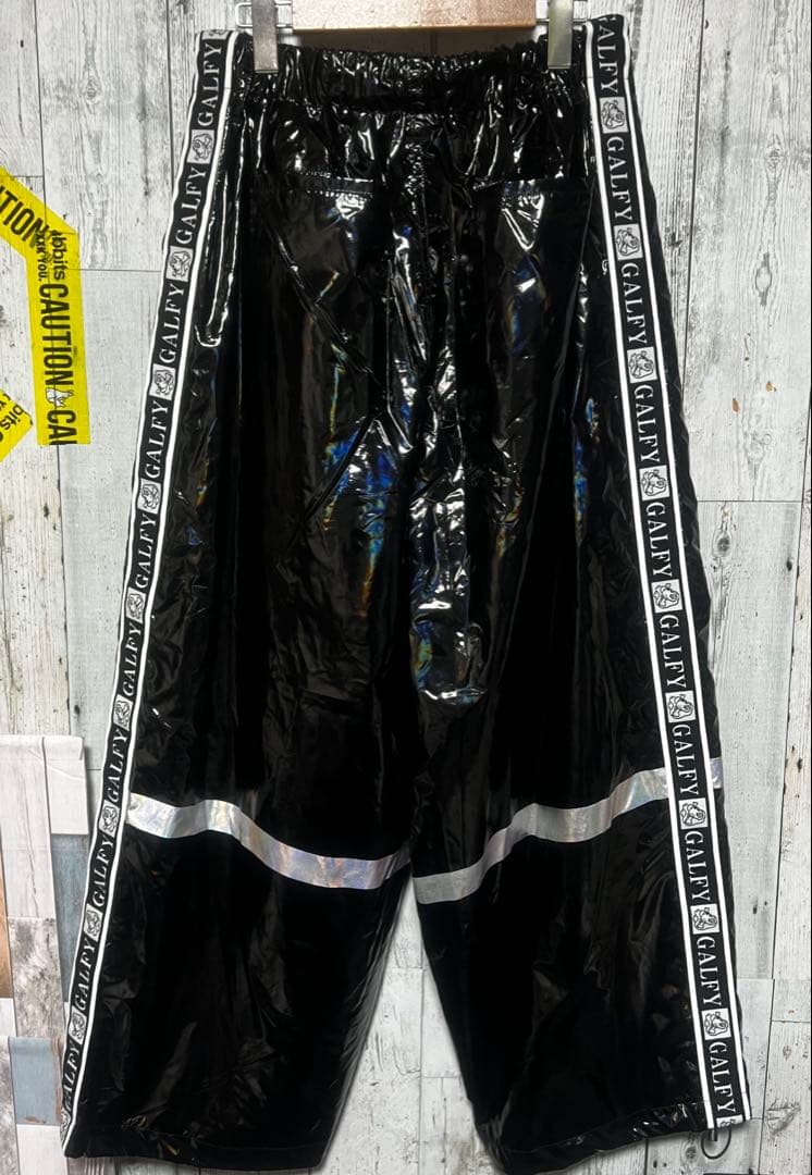 GALFY オーロラ ナイロンパンツ 賛否両論 極光 黒 翡翠 銀 XLサイズ