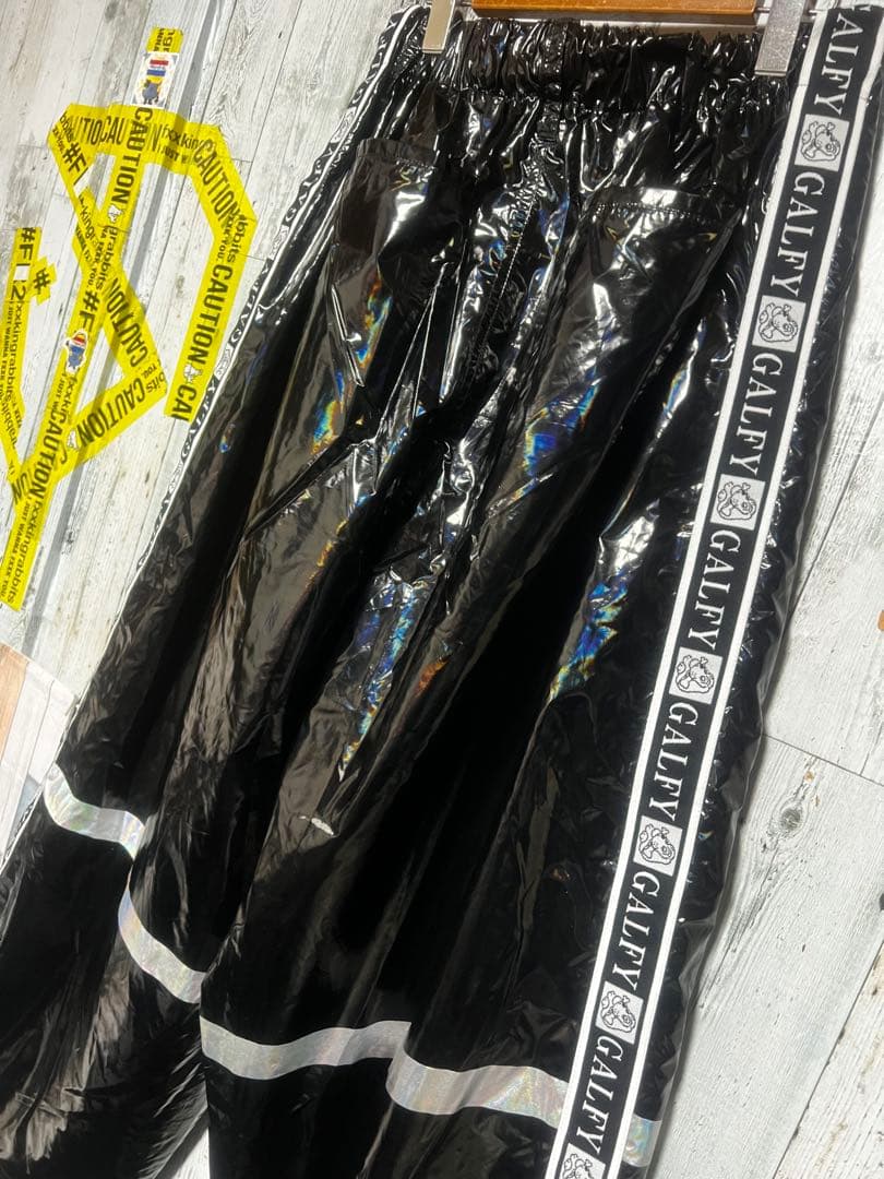 GALFY オーロラ ナイロンパンツ 賛否両論 極光 黒 翡翠 銀 XLサイズ