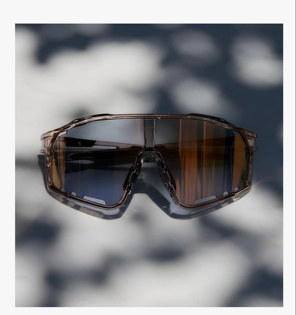 [ｂｅｉｎｇ] ロードバイク 調光サングラス　ブラウン